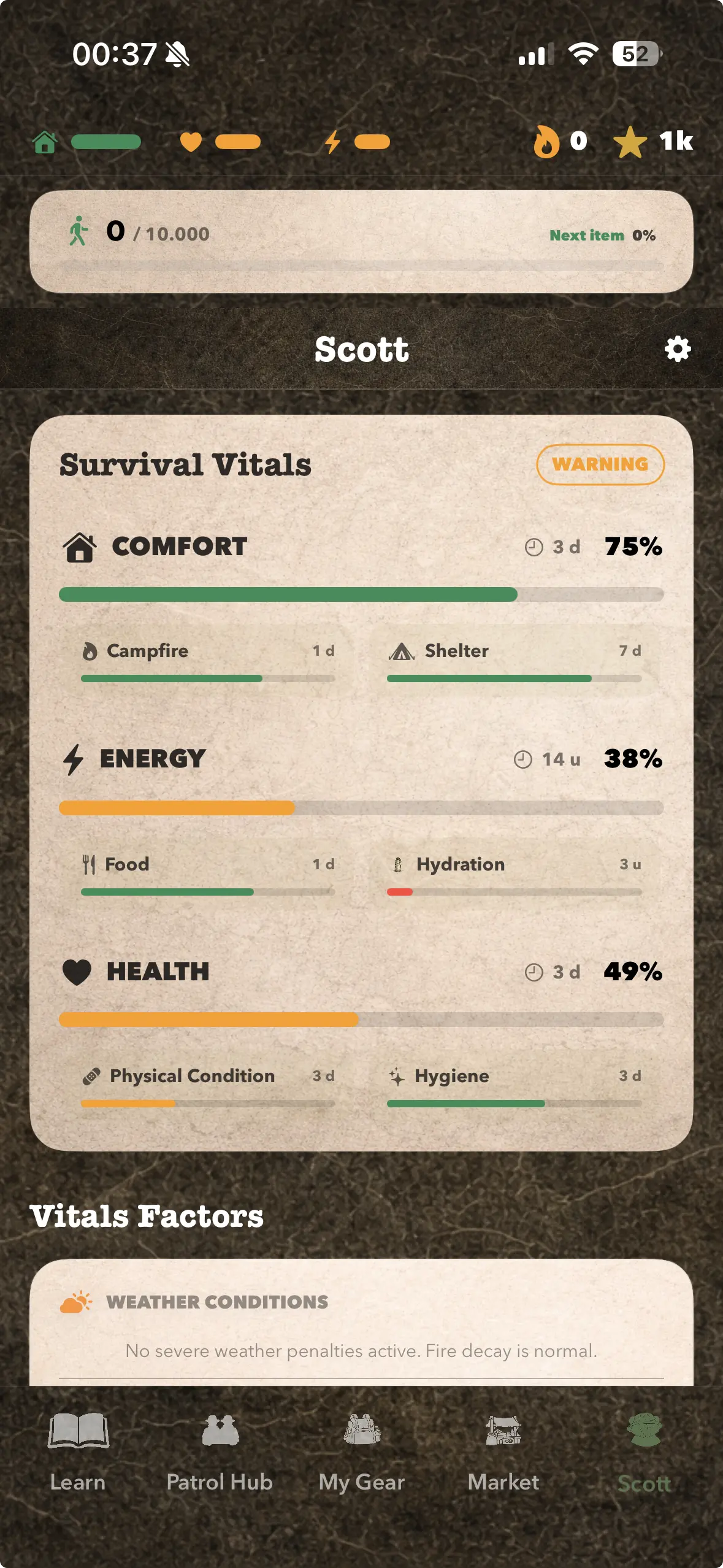 Survivly WildDex camera plant identification and vitals on iPhone